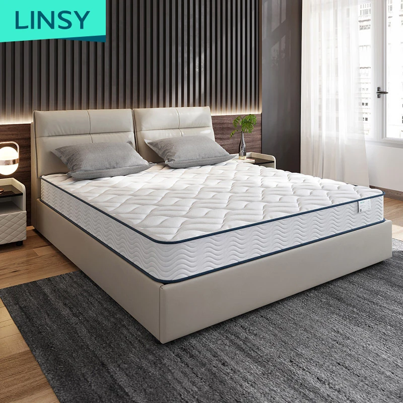 Linsy Hotel High Density Quality Royal Luxury Memory Foam Pocket Coil Compress Durable 5 Zone Bonnell Spring Mattress CD055