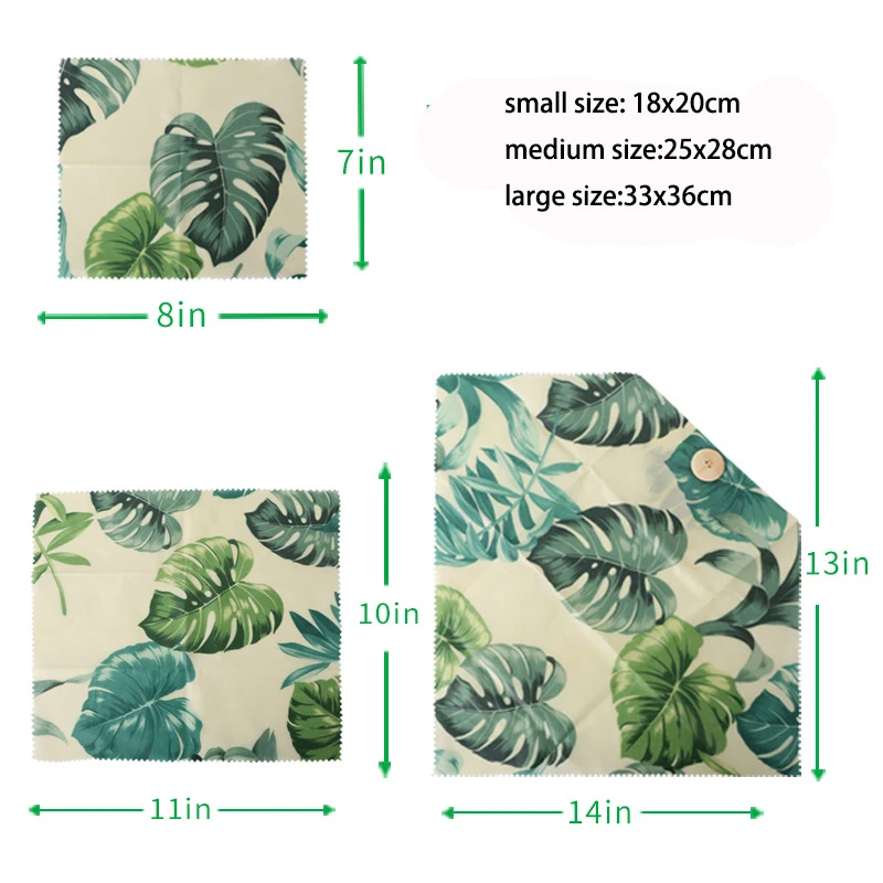 
Eco-friendly Organic Food Wrap Alternative Food Storage Bread Sandwich Wrapping Reusable Beeswax Wrap 