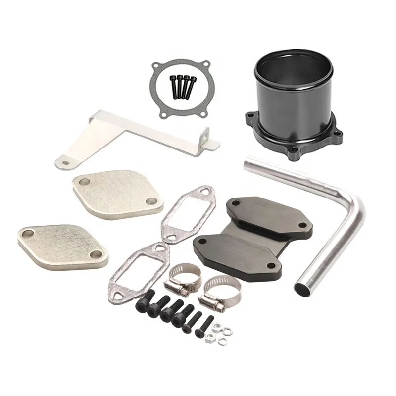 Aluminum Coolant Filtration EGR Cooler Valve Delete Kit for 07-09 Dodge Ram 2500 6.7 Cummins
