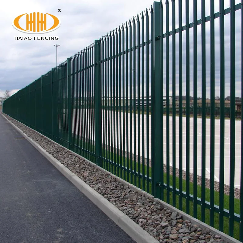 Haiao 2.4m second hand steel residential security angle pale iron palisade fencing for sale