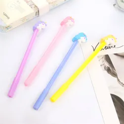 Favorable price fluent writing cute unicorn promotional gel pen, unicorn neutral pen for gift
