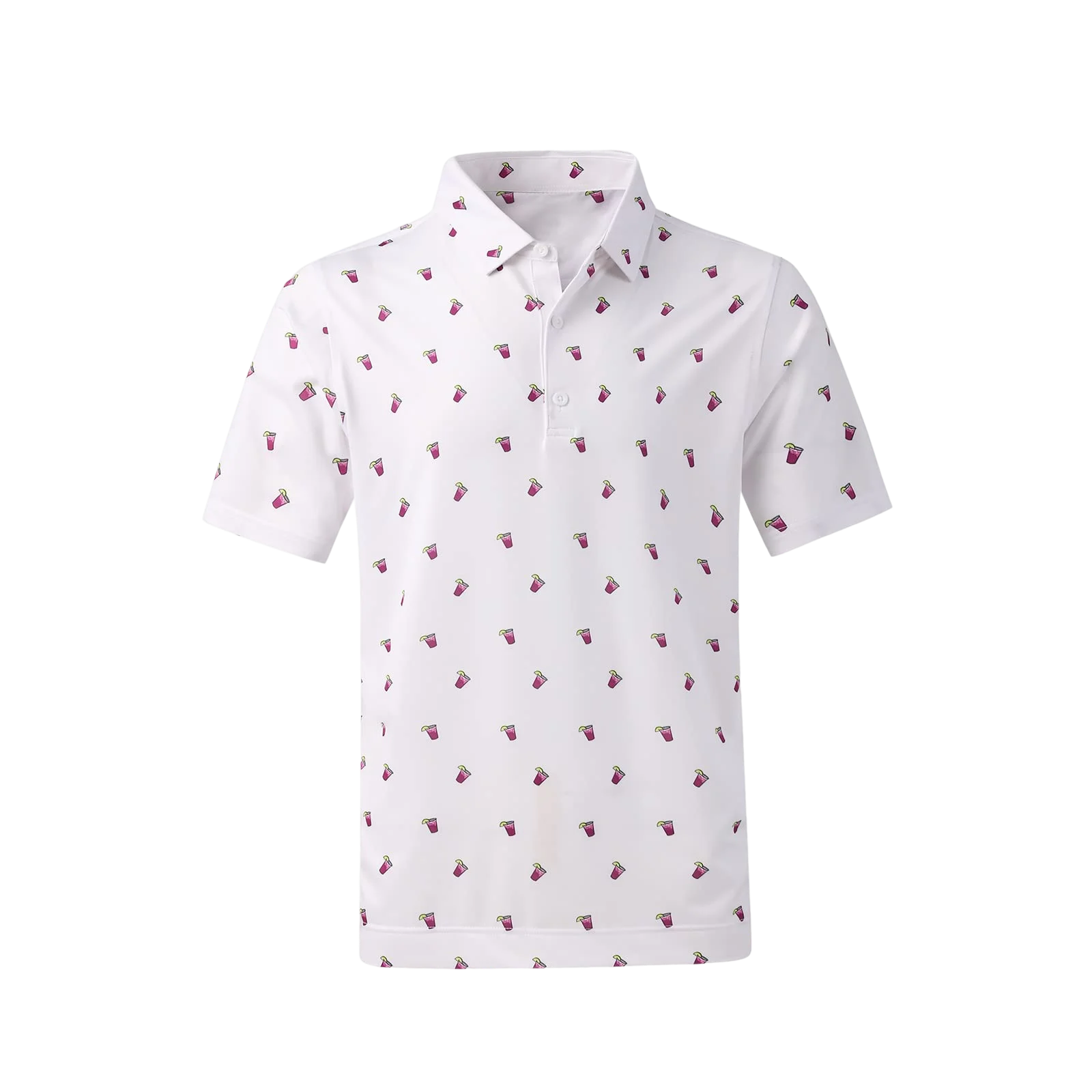 OEM sublimation 100 polyester graphic pattern printed oversized button down golf clothes men polo t shirts custom logo
