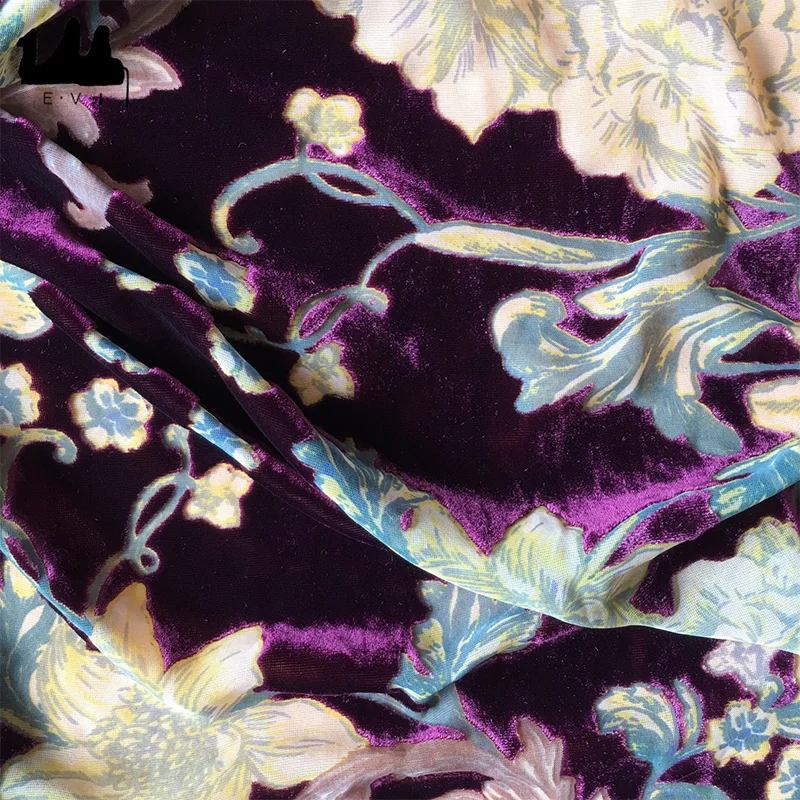 
2019 New design Burn Out Silk Viscose Velvet 
