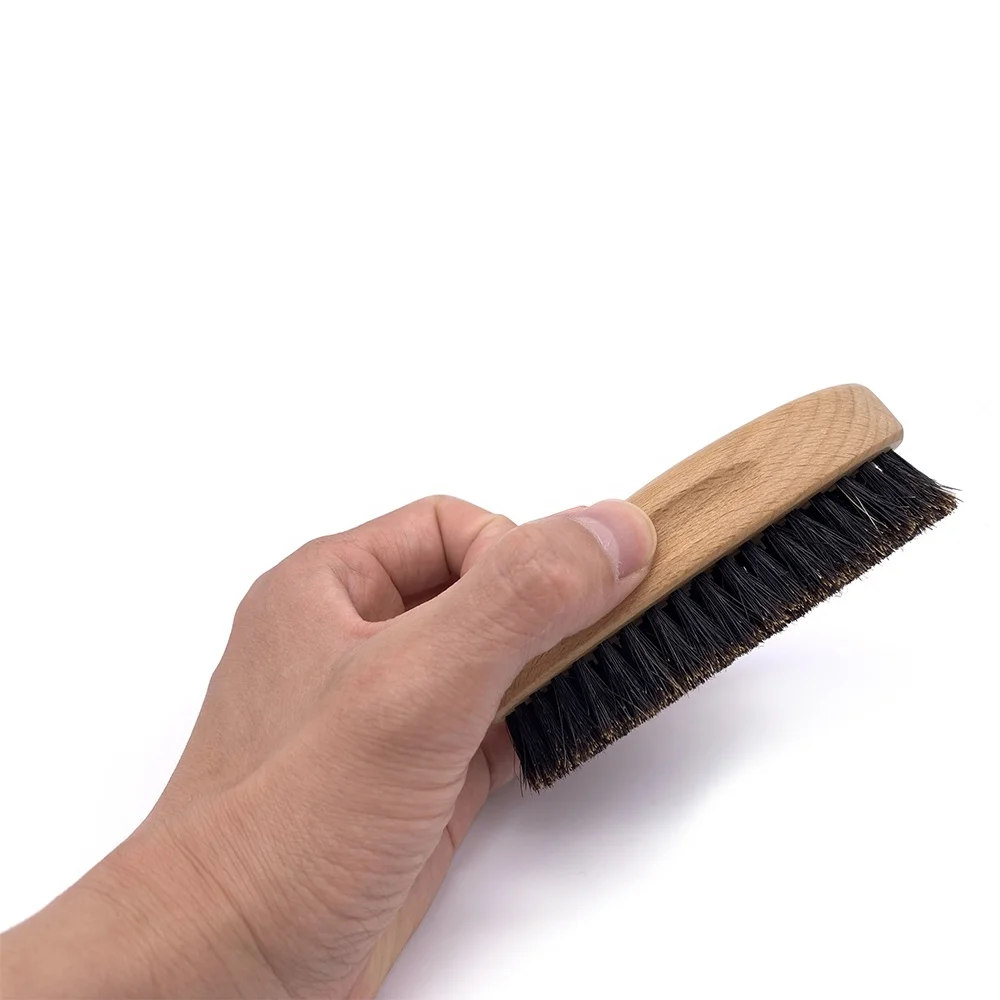 Natural Boar Bristle Beard Hair Brush Shaving Comb for Men Bamboo Face Massage Comb