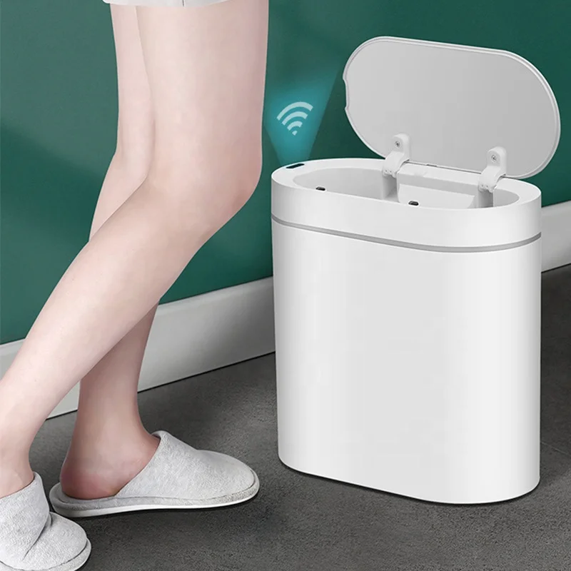 IPX5 Waterproof Electric Smart Trash Can 7L Sensor Operation Lid Smart Bin Automatic Sensor Waste Bin With Soft Closed
