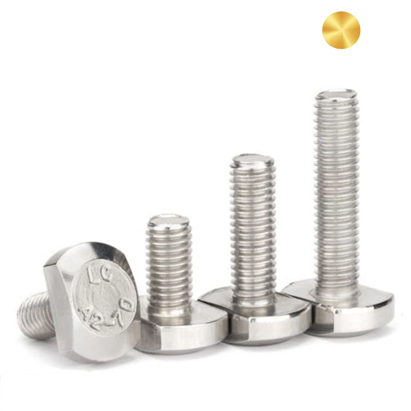 Stainless Steel 304/316 Din186 t bolt M6 hammer head t bolt
