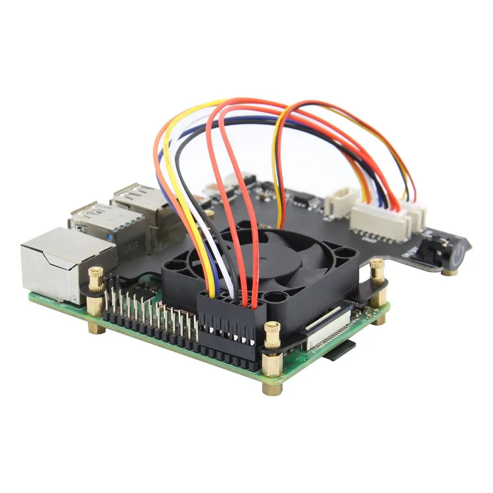  Ультра-тонкий Raspberry Pi 4 Чехол NUC стиль алюминиевый корпус с PWM Fan & X-C1 платы адаптера для 4B