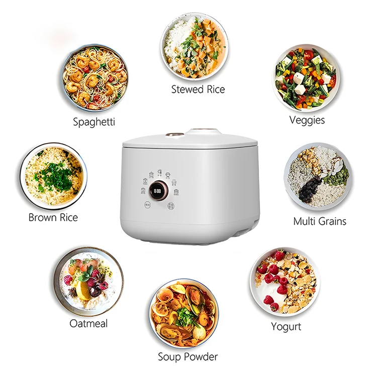 Home Appliances Mini Rice Cooker 3L with Cook, Porridge,keep Warm and Time Preset Functions