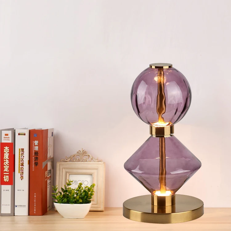 2024 Новая современная креативная прикроватная фиолетовая декоративная Напольная Лампа лампа для стола гостиной спальни