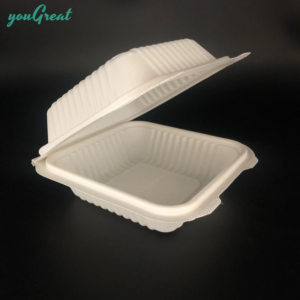 Y15 одноразовые биоразлагаемые compostable сахарного тростника bagasse пищевой контейнер с крышкой оптовая продажа завод поставщика