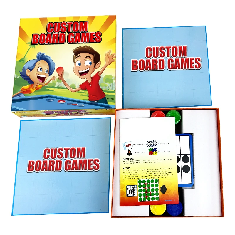 Juego de cartas de madera personalizado para nios  familia cartas de juego OEM juegos de mesa de backgammon de carton barato