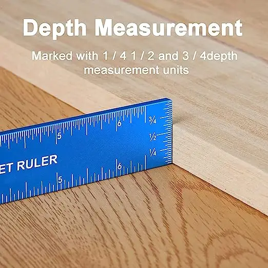 Popular Design 3Pcs Precision Pocket Metal Slide Rule Aluminum Alloy Ruler