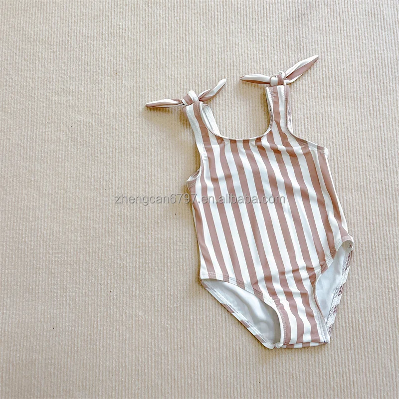 Toddler Bathing Suit Girl Clothes Baby Swimwear Ruffle Edge Open Back Hot Spring Kids Sling Swimsuit