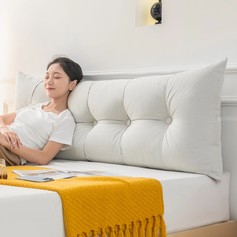 Hot sale waist back support modern Korean style cushion double bed backrest large pillow