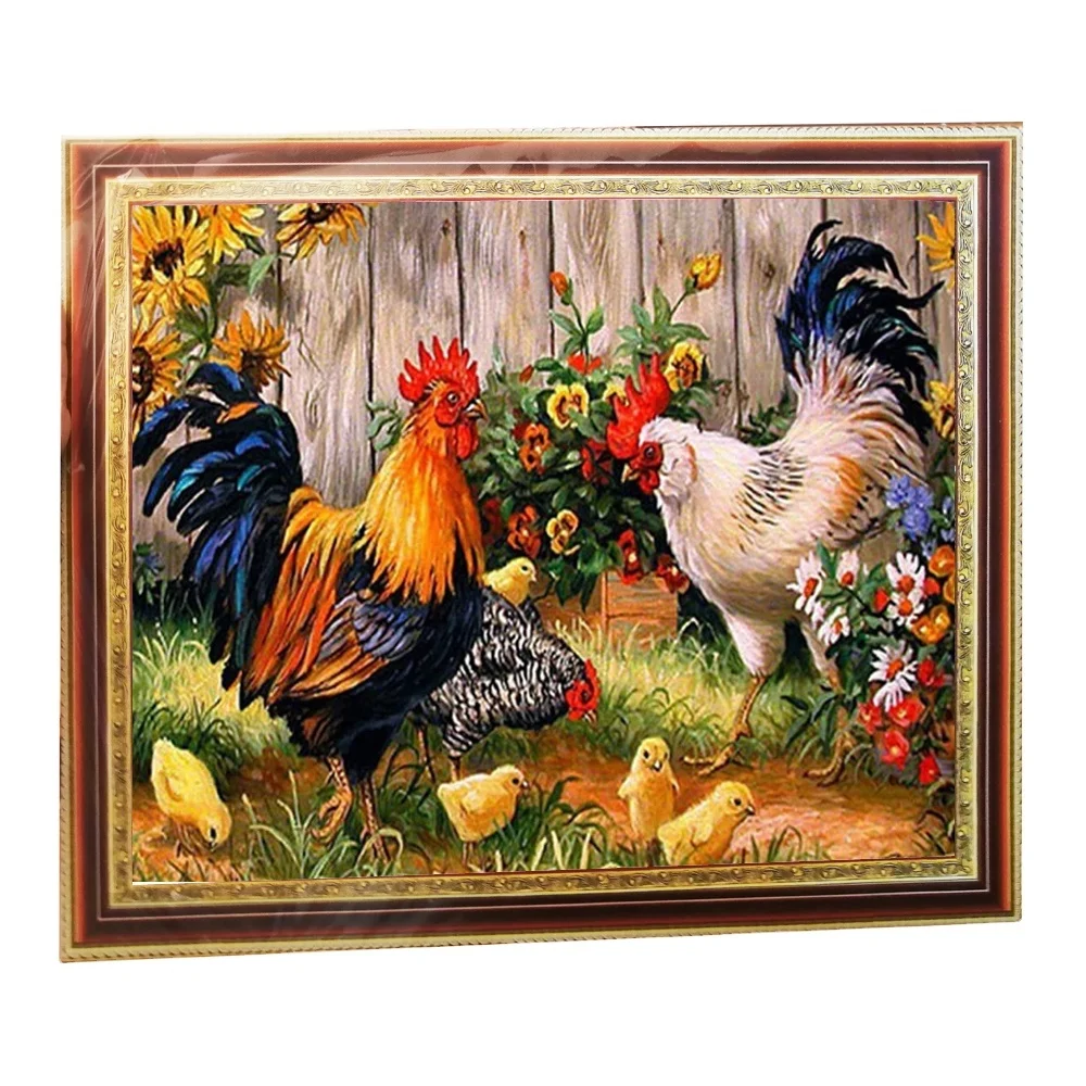 30x40 canvas cock diamond painting