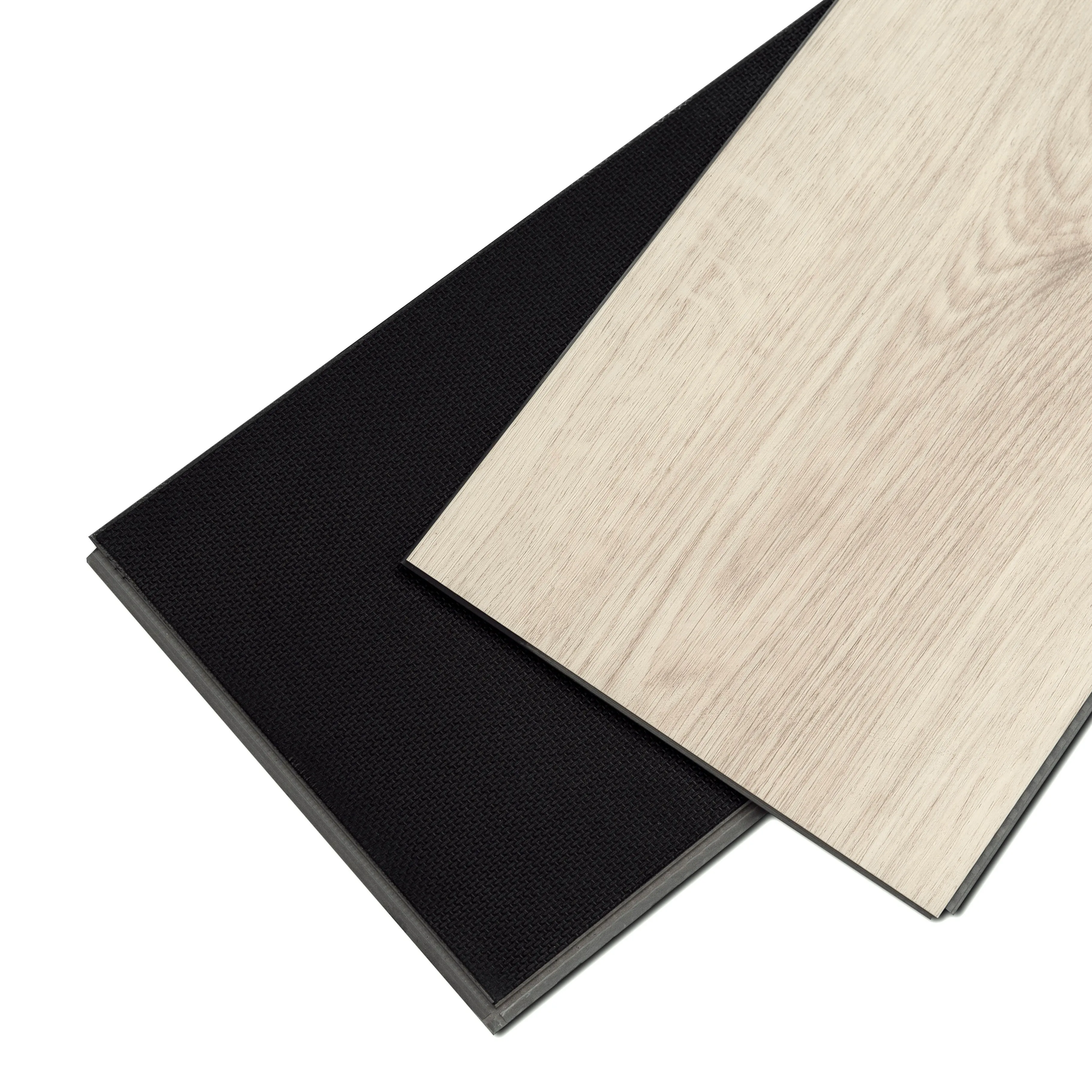 SPC Eco-Friendly PVC Flooring Click-Installation Plastic Vinyl Indoor Use Office School Bathroom Workshop 5mm 6mm 1.5mm Option