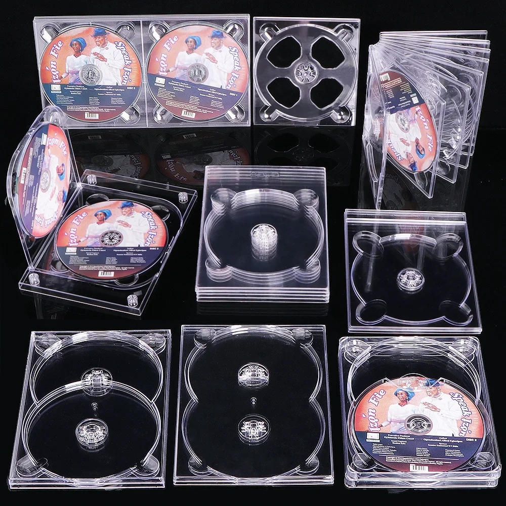In Stock Multi-disc DVD Disc Holder Home Movie CD Inside Music Album VCD Cardboard Plastic Tray
