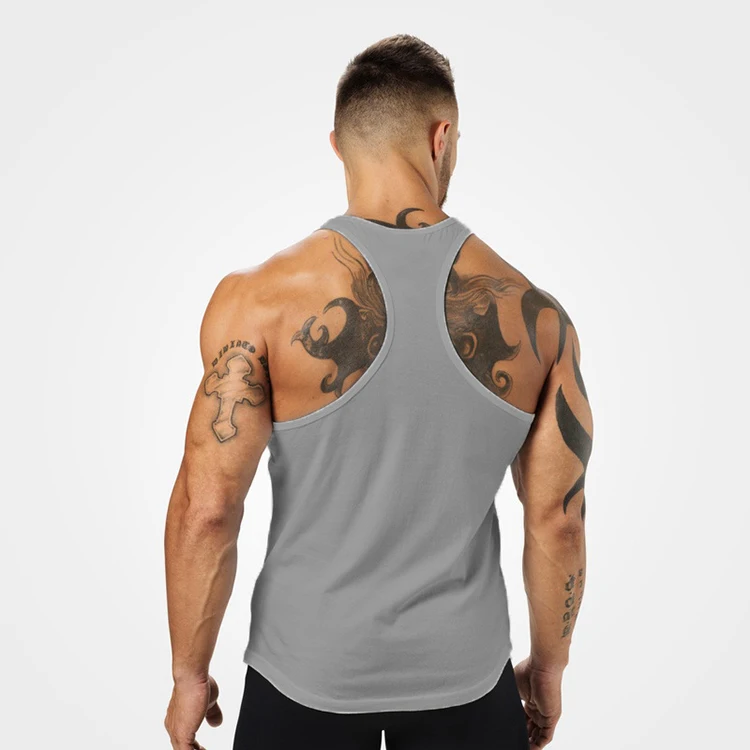 High Quality Custom Logo Sleeveless Men Bodybuilding Fitness Gym Tank Top Workout Sport Gym Vest