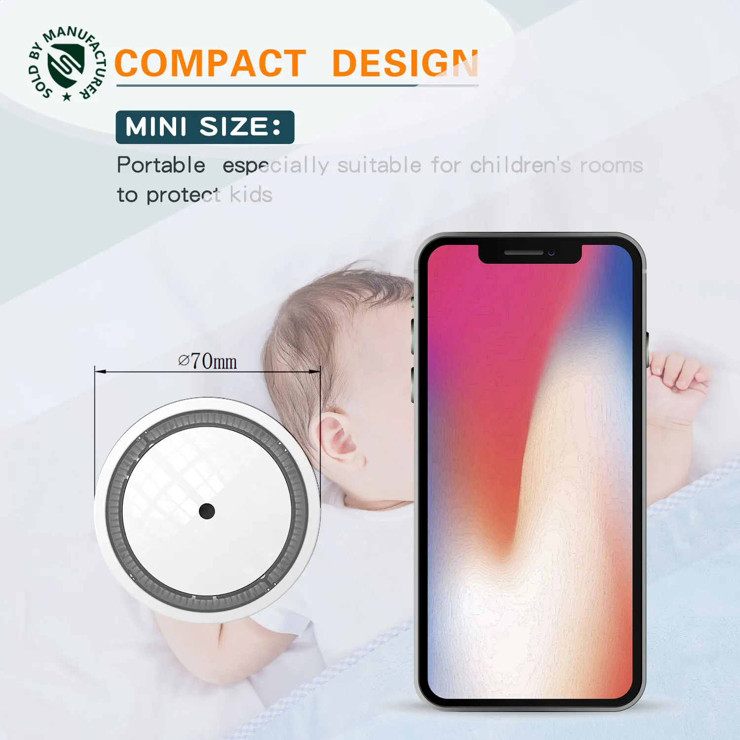 Manufacture TUV BSI NF BOSEC VDS Q Label 10 years optical cigarette mini smoke detector