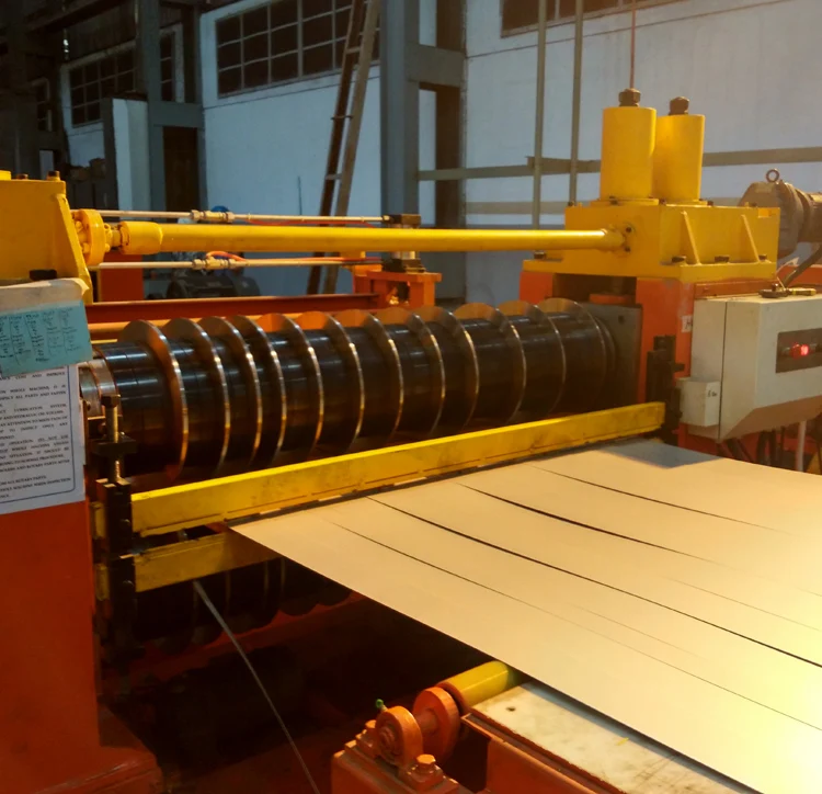 Full automatic stainless steel coil slitting line with twin slitter for quick exchange platform