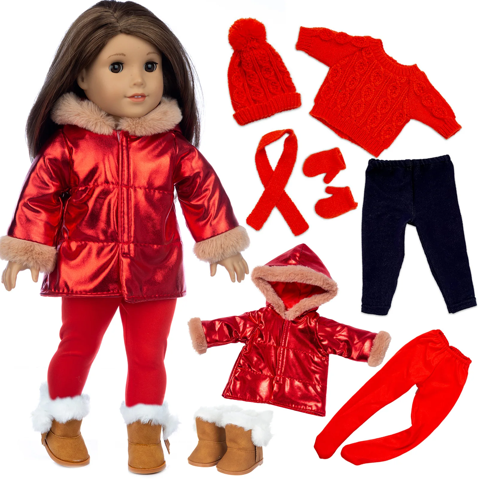Wholesale Down Jacket Suit Soft Rubber Simulation Reborn Baby Dolls Silicone 18 Inch Doll Accessories Doll With Clothes