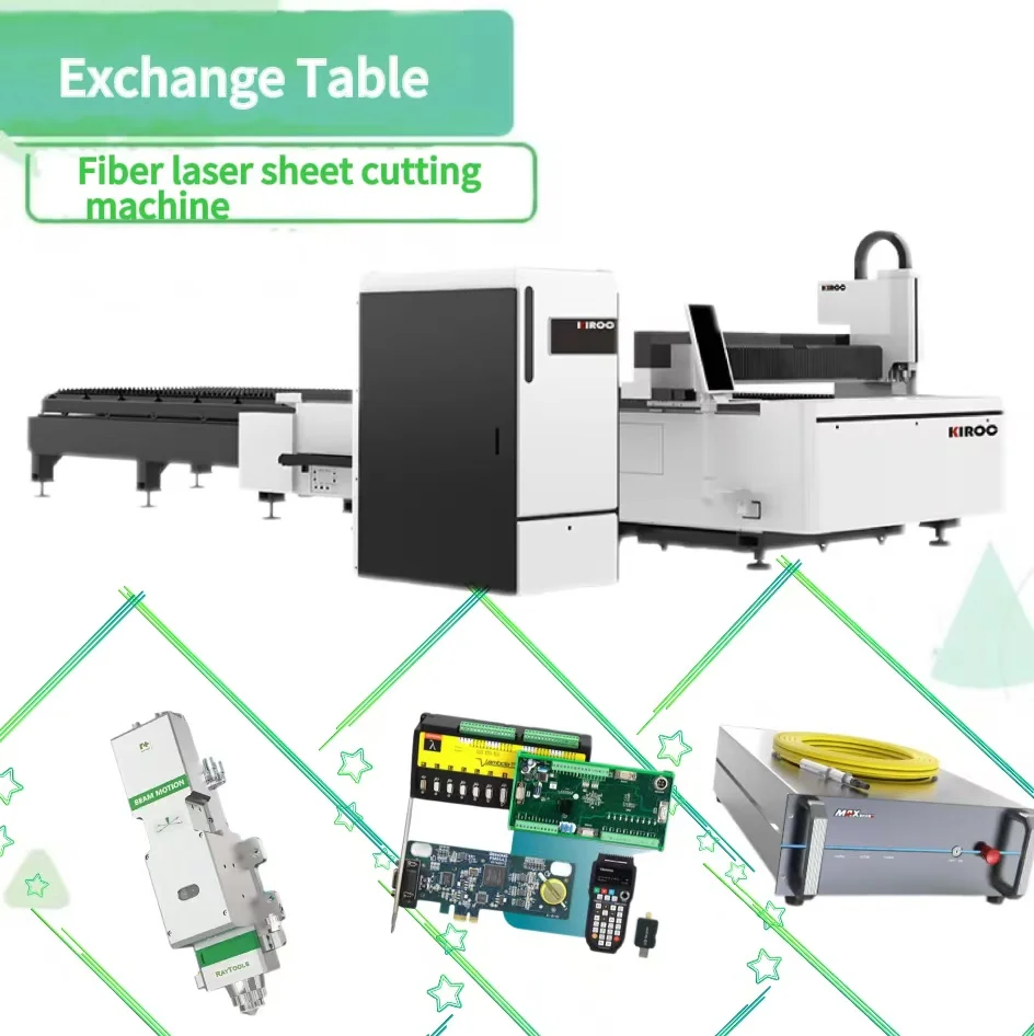 Factory Price Fiber Laser Cutting Machine Iron Cutting Machine Laser 6000w Exchange Table
