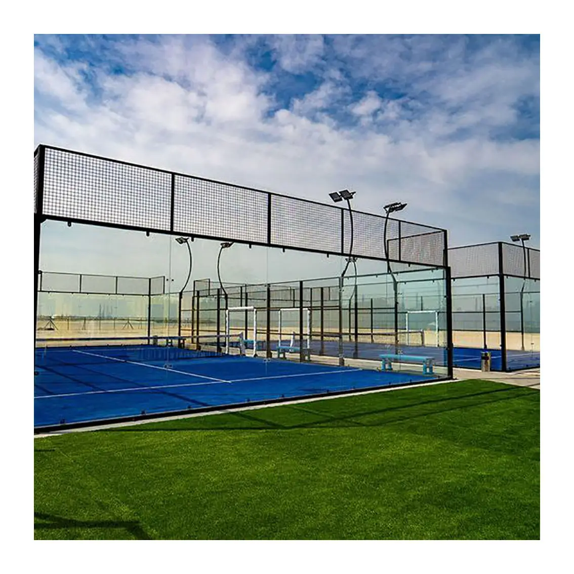 ZRG Китай поставщик открытый и закрытый клубный Теннисный корт Depuy Synthes Anspach Paddel Padel Court панорамный
