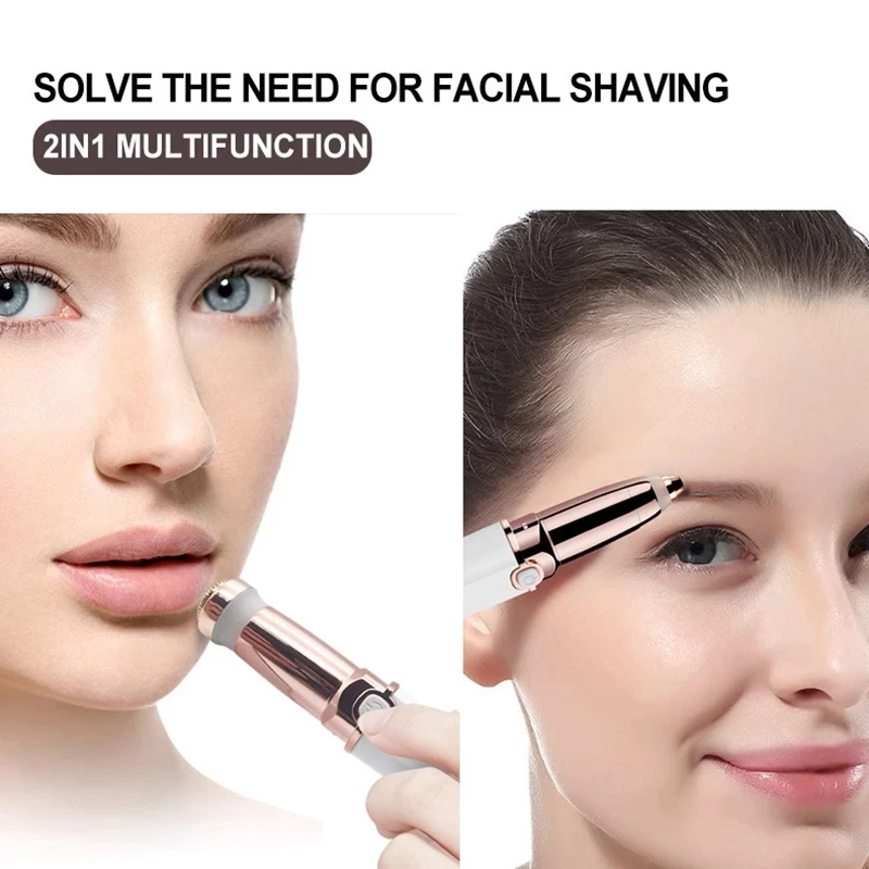 Триммер для бровей IFINE Beauty 2 в 1 Электрический бритвенный станок удаления волос на лице бритва лобковых бикини безболезненный эпилятор