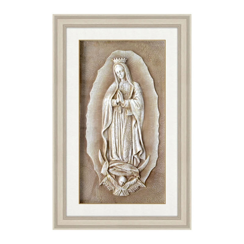 
Virgin Mary Religious wall arts home decor framed arts with glass 3D wall pictures 