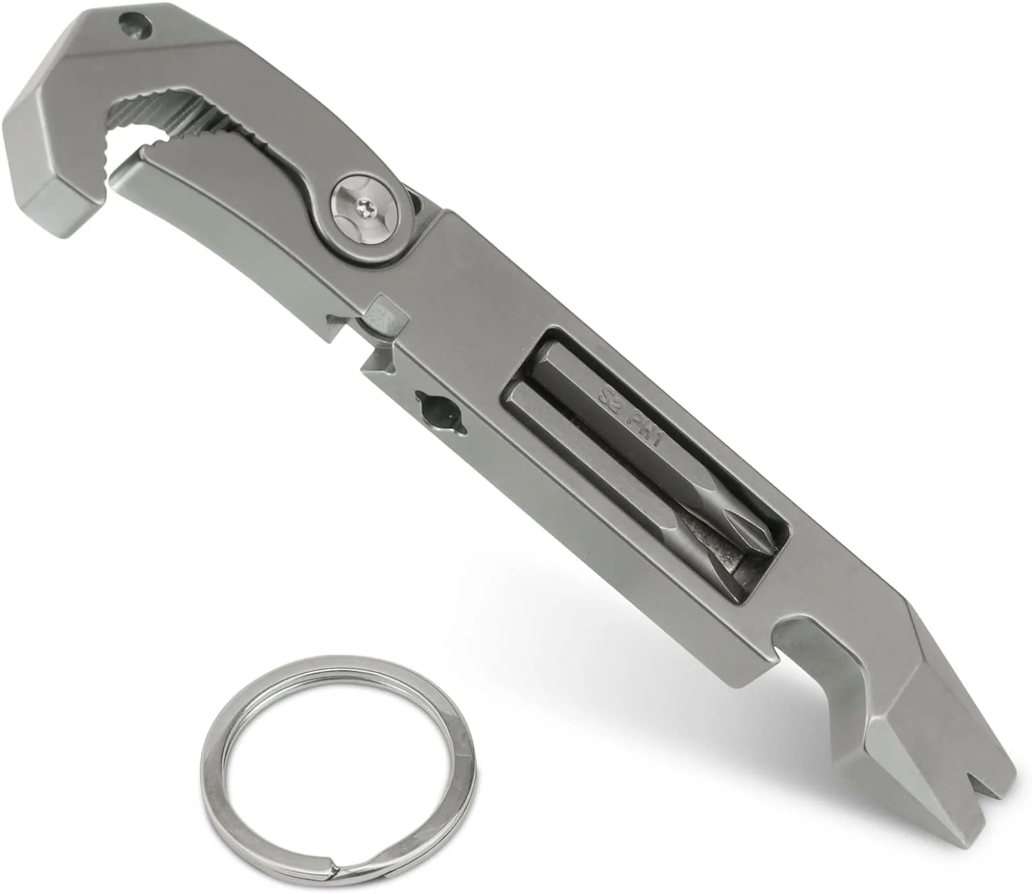 Multi-functional Titanium EDC Ti Pry Bar Set with Bottle Opener, Wrench,  Screwdriver for Outdoor Multi Tool Camping Accessories