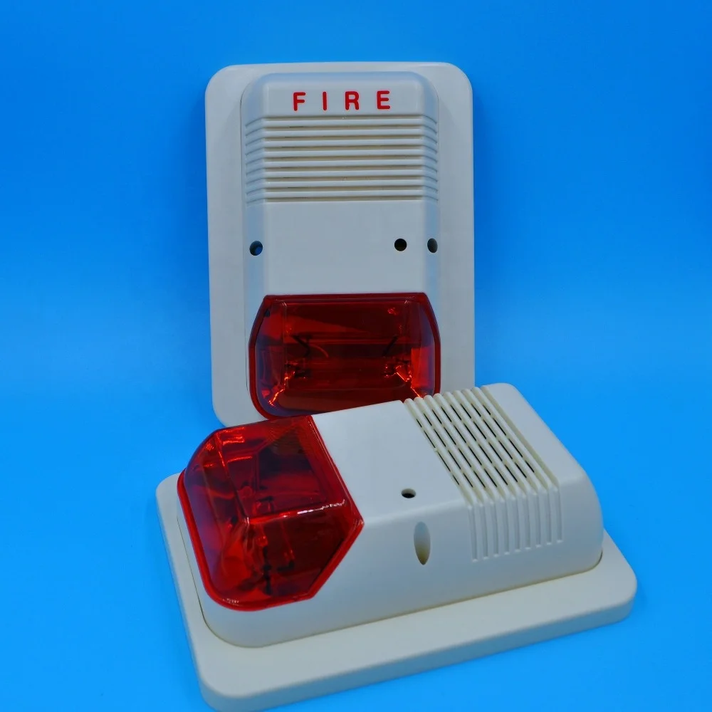 Fire alarm siren strobe light with horn