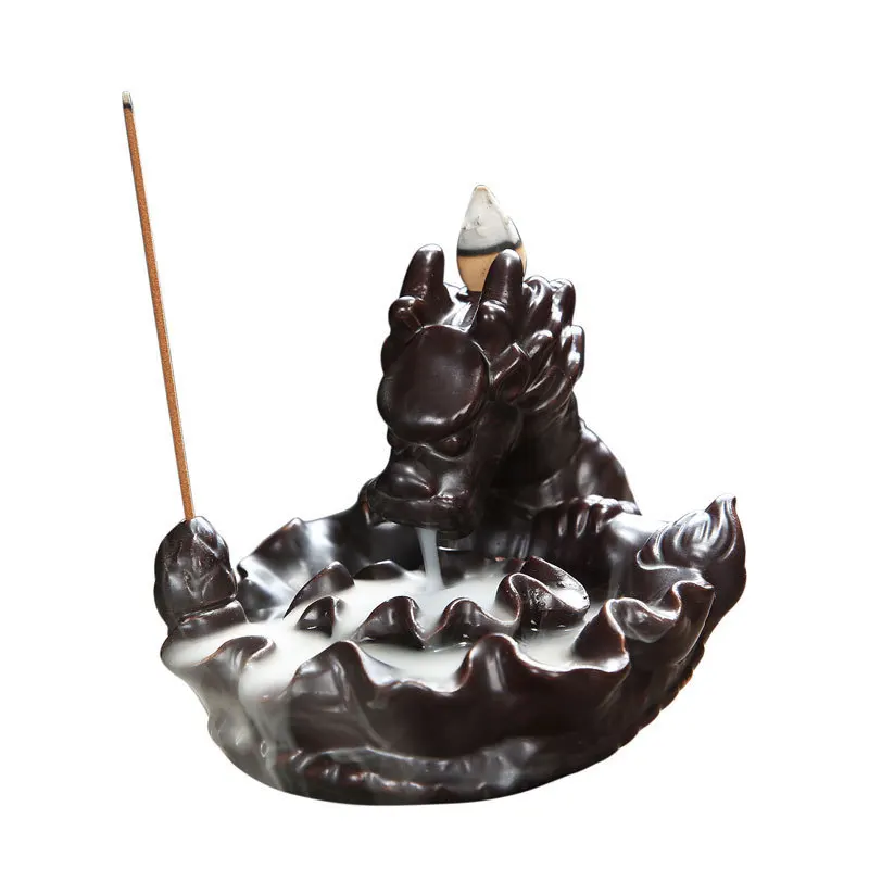Home Indoor Smoke Waterfall Incense Burner Dragon Yin Yang Hanging Backflow Incense
