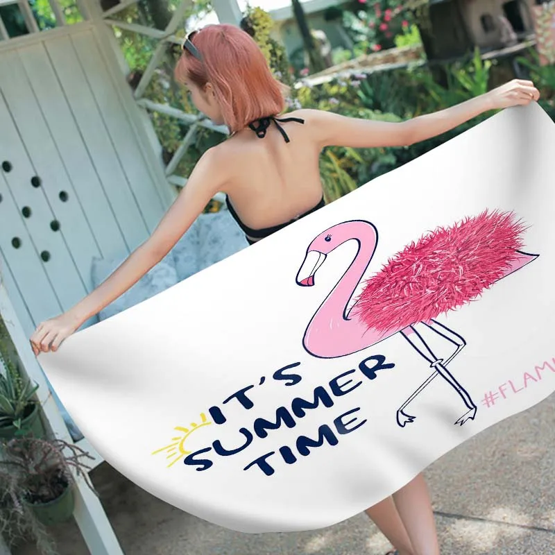 Flamingo Beach Towel Incredibly Soft Super Absorbent Large Microfiber Beach Towel for Travel Pool Softness Towel Beach