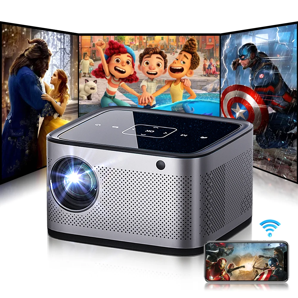 6000 Lumens 1080p Basic/android smart video Beamer 4k Usb Movie Wifi Micro Hd Led Home Theater Android Pocket Projector