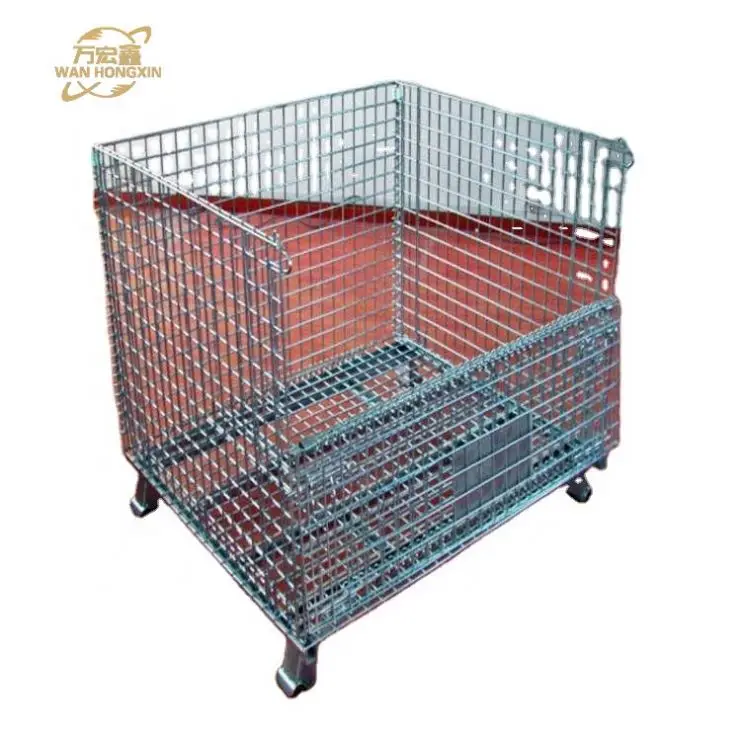 Custom Different Size Collapsible Stackable Storage Steel Pallet Box Rack