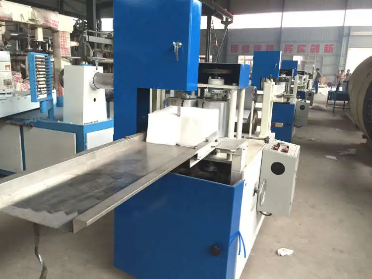 Paper Converting Embosser Automatic Embossed Napkin Cutting And Folding Machine