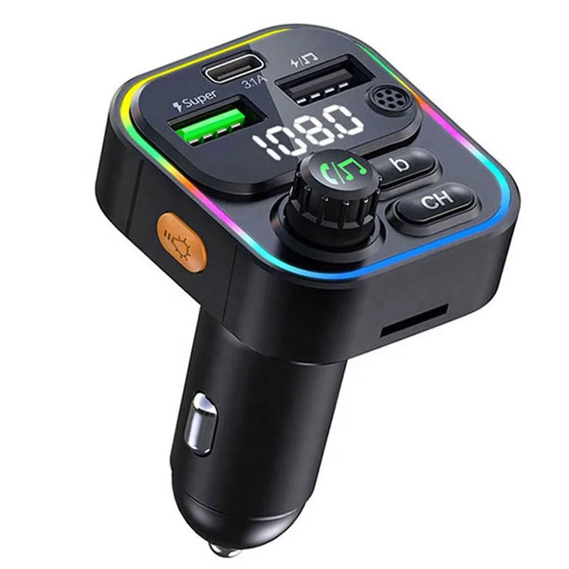 New Arrival Wireless Bluetooth FM Transmitter  22.5 W Super Fast Charging With Type C Charging Port
