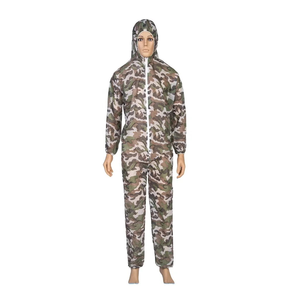 Disposable Camouflage Coveralls for Paintball in Camo Color
