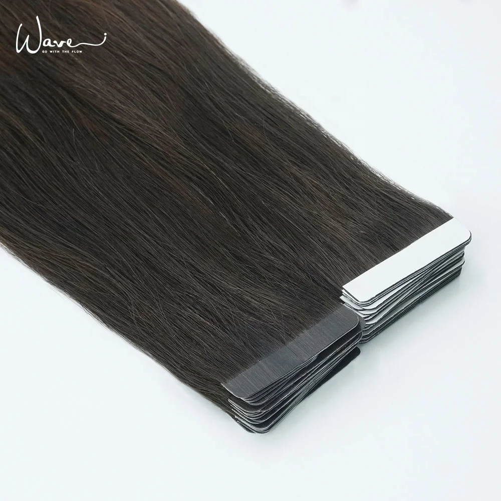 Human Tape Hair Extensions Virgin Cuticle Aligned American Tape Real Hair Tape In Hair Extensions