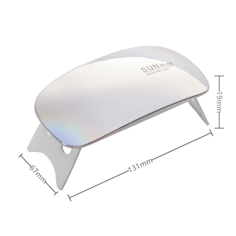Hot Sale Customized Private Label SUN MINI 6W UV LED Lamp Nail Portable USB Cable Nail Lamp For Gel Polish Curing