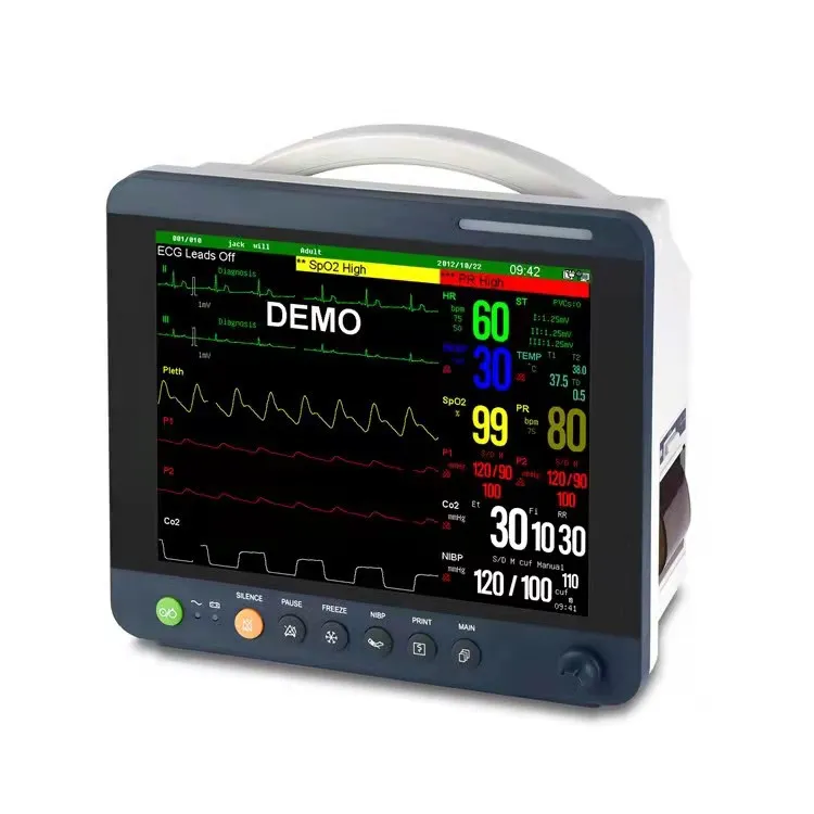 MT MEDICAL  Veterinary Anesthesia Monitoring Vital Signs ECG ETCO2 Monitor Multiparametro Veterinarios Trolley Vet Monitor