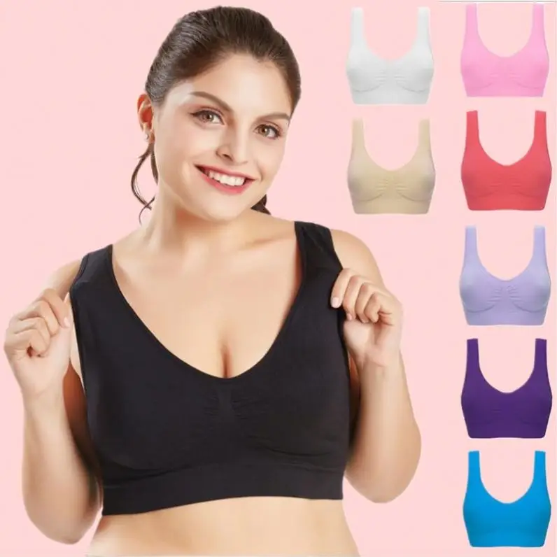 Seamless Push-Up Bras For Plus Size Women 5Xl 6Xl Bralette Wireless Bra Vest with Zipper Closure For Big Sizes and Girls