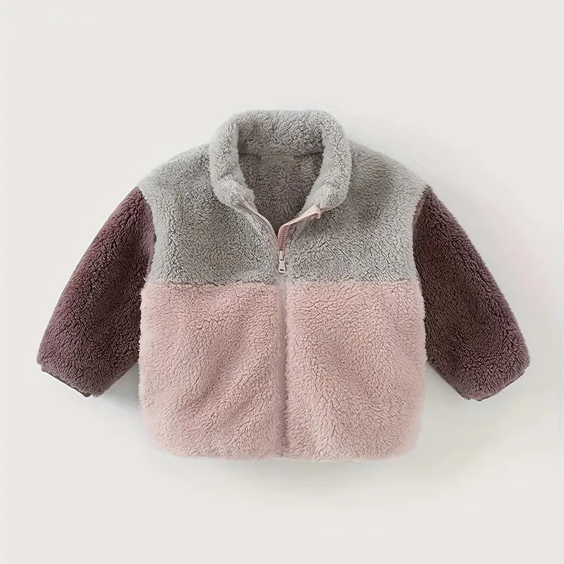 Kids teddy fleece jacket custom Zip Up Teddy Coat kids Sherpa Jacket winter children clothes warm kids Teddy Bear Fleece Coat