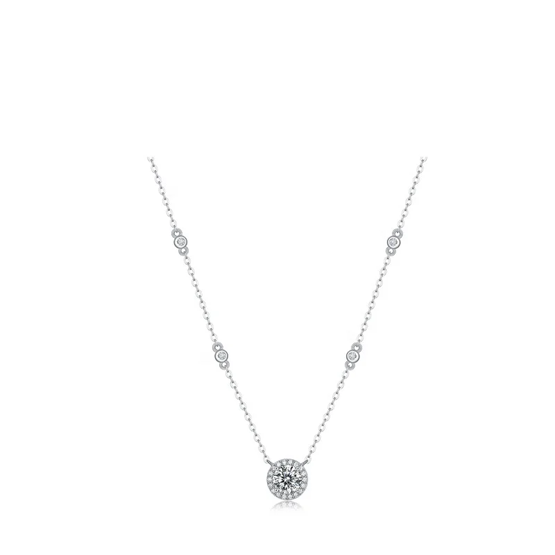 YFN Fine Jewelry 925 Sterling Silver Chain Prong Setting Zircon Necklace