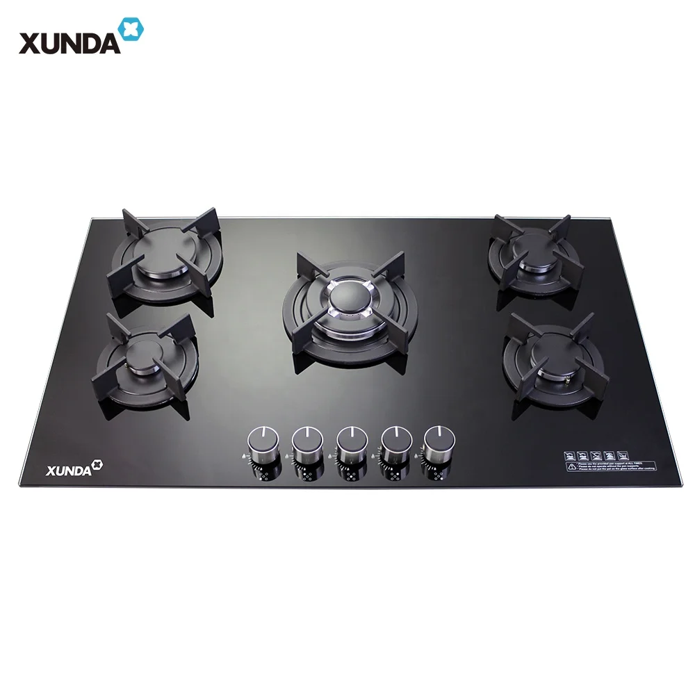 Xunda 90CM Cooking Appliances Glass Top Built In 5 Burners Stove 4 Gas 1 Single Electric Infrared Induction Ceramic Cooker Hob