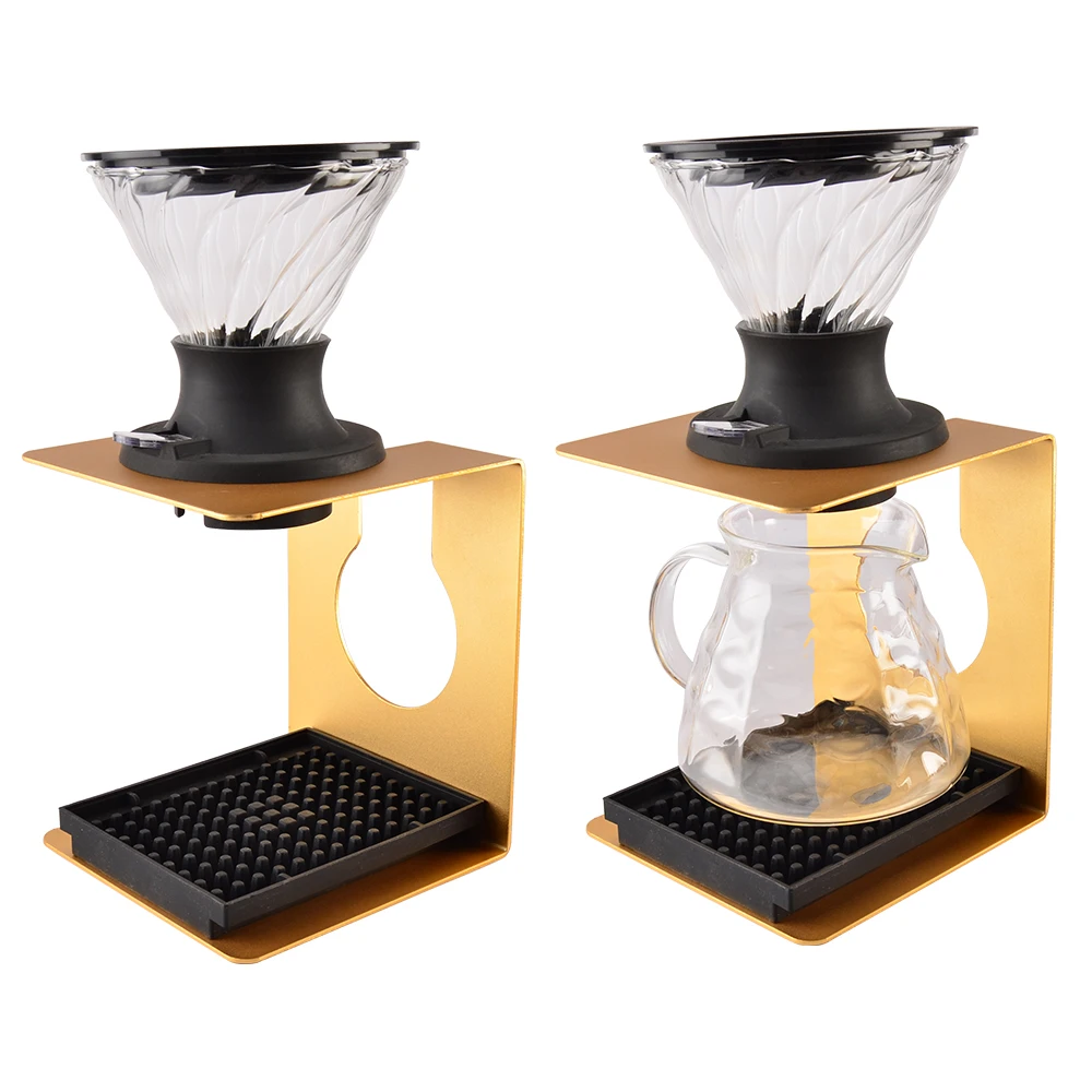 Coffee Tools Pour Over Filter Holder Metal Coffee Drip Stand Up L Shape Coffee Filter Support Rack For V60