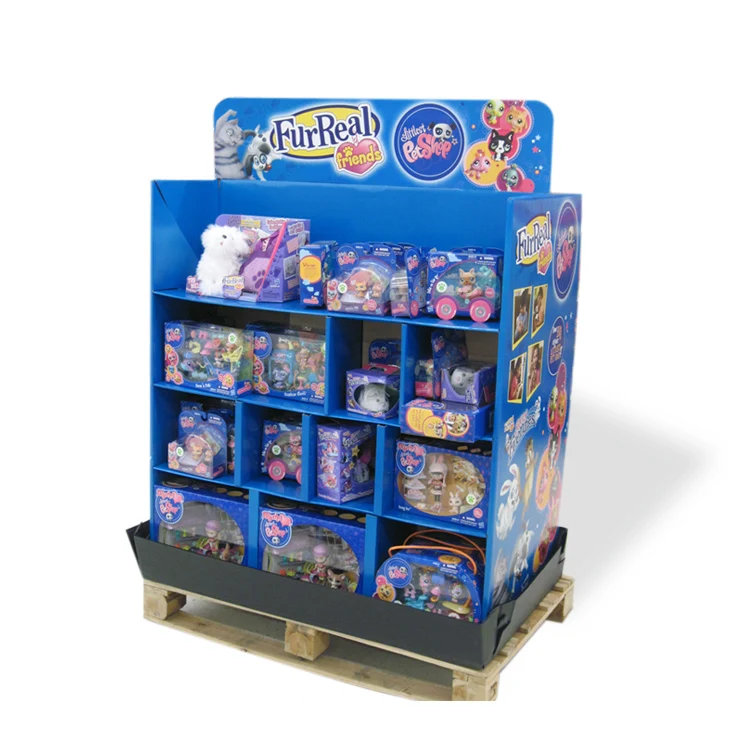 Custom Logo Retail Pallet Pos Floor Cardboard Display Stand For Toy