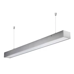 38w T8 white black long rectangular suspension pendant tube aluminum linear high lumen tri-proof light