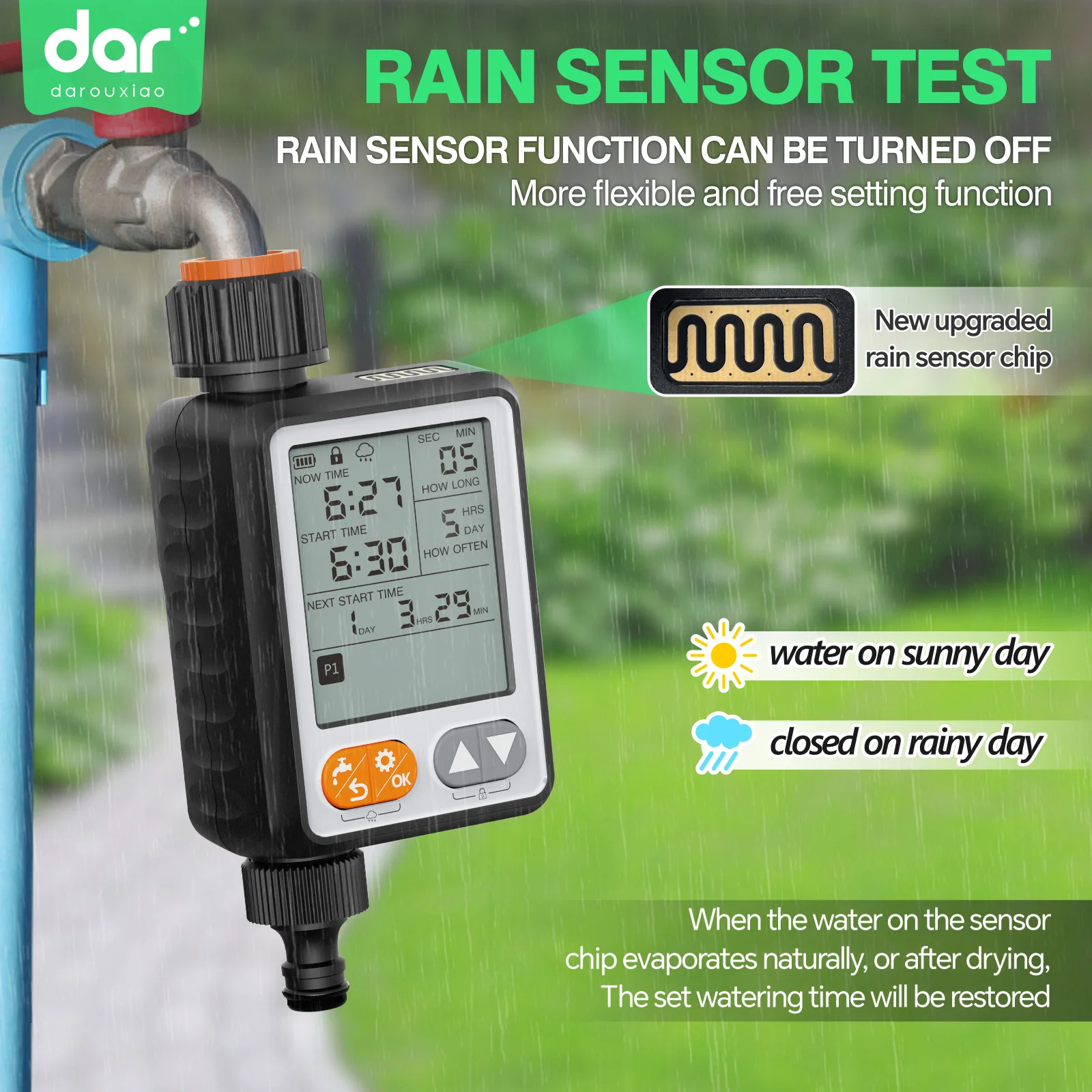 Garden Watering Timer Automatic Watering Device With 10 Program Individually Setup Watering Controller