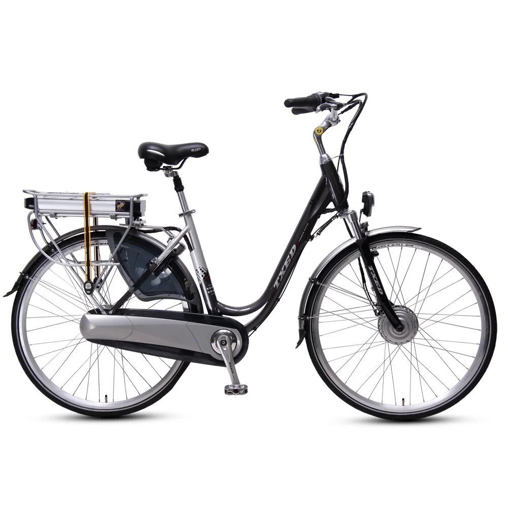 TXED 700C LCD Panel Electric City Bicycle Vintage E Bike For Women